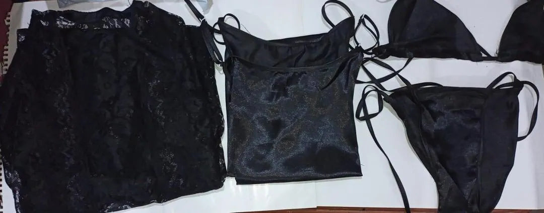 Premium 3-Piece Satin & Lace Nightwear Set