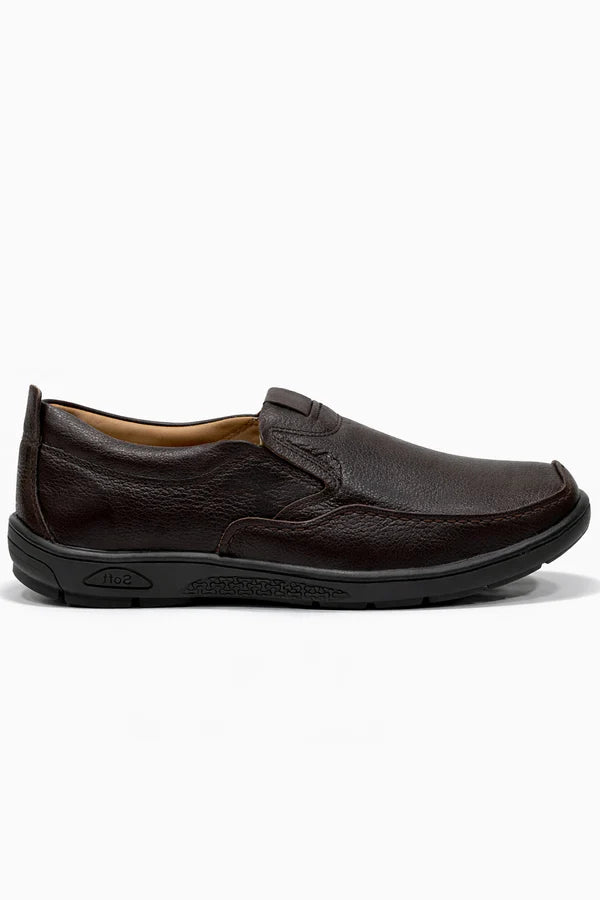 Premium Cow Leather Shoes (Brown)