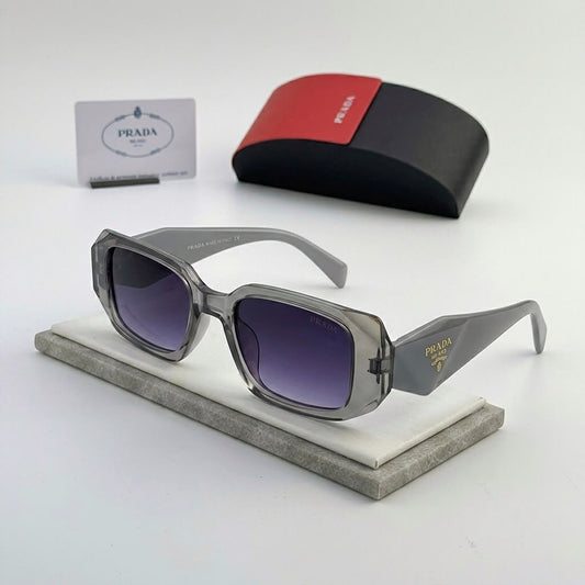 Luxury Bold Grey Frame Rectangular Sunglasses