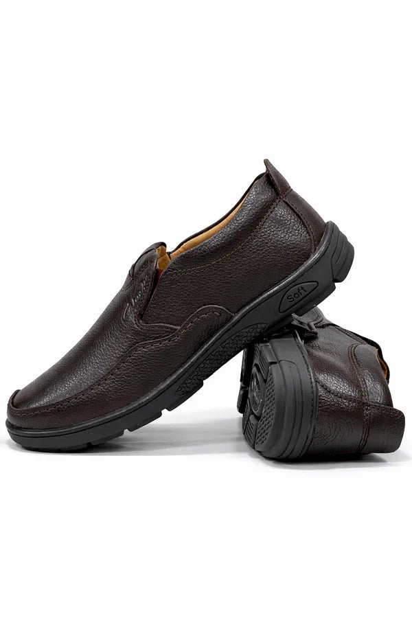 Premium Cow Leather Shoes (Brown)