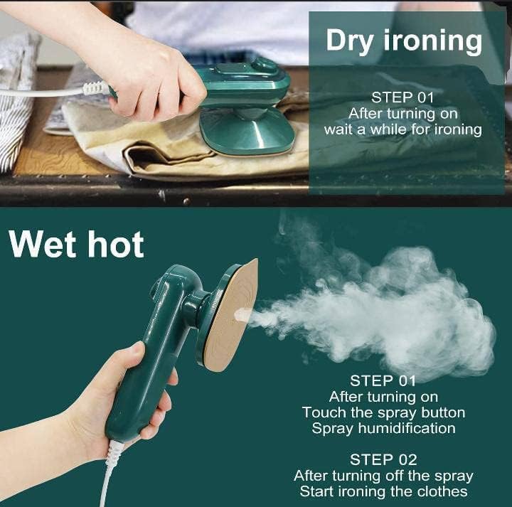 Professional Mini Wet Dry Ironing Machine Heat Press Machine Portable Electric Iron Steamer Handheld For Home Dormitory Travel