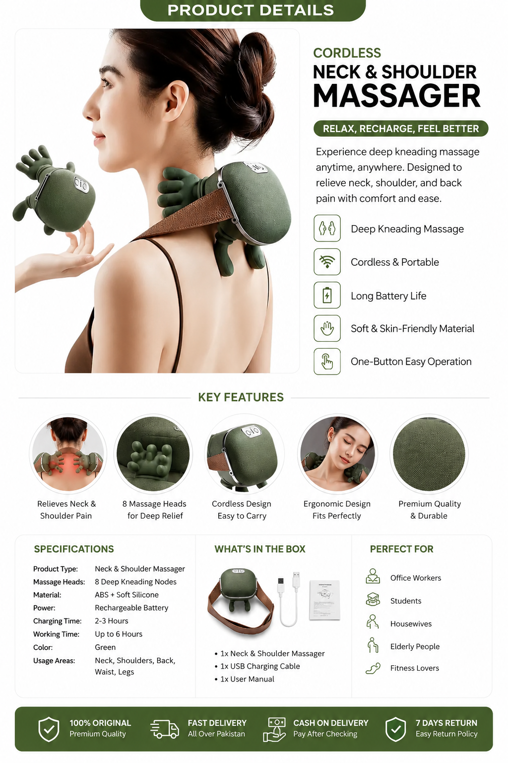 Cordless Neck & Shoulder Massager