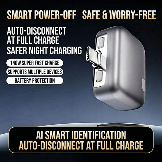 New Trend Product 2026 Non Electronic Ai Auto Eject Phone Charger Topper Pickup Auto Power off Disconnect Mobile Charger