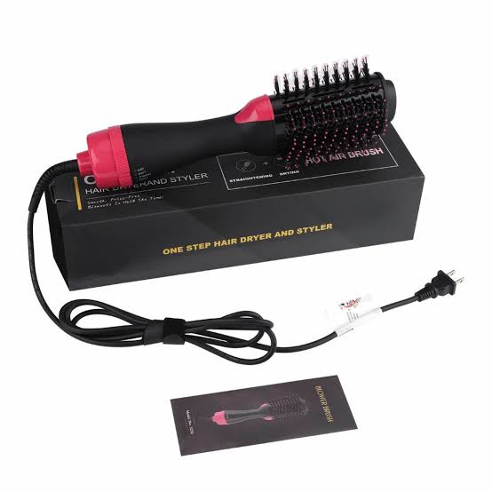 3-in-1 Hot Air Brush – Dryer, Curler & Straightener