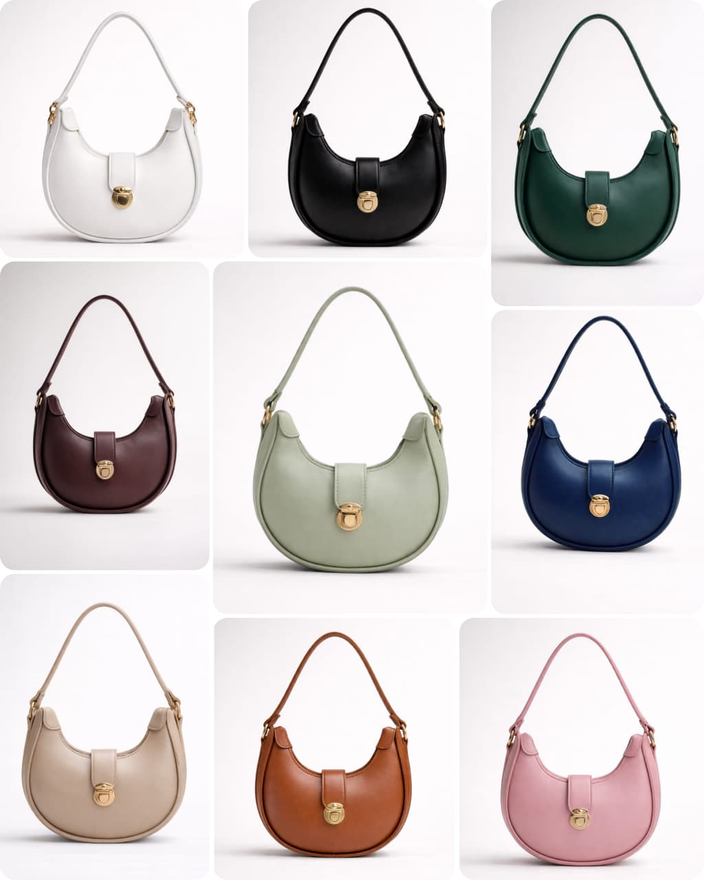 Moon shaped design handbags