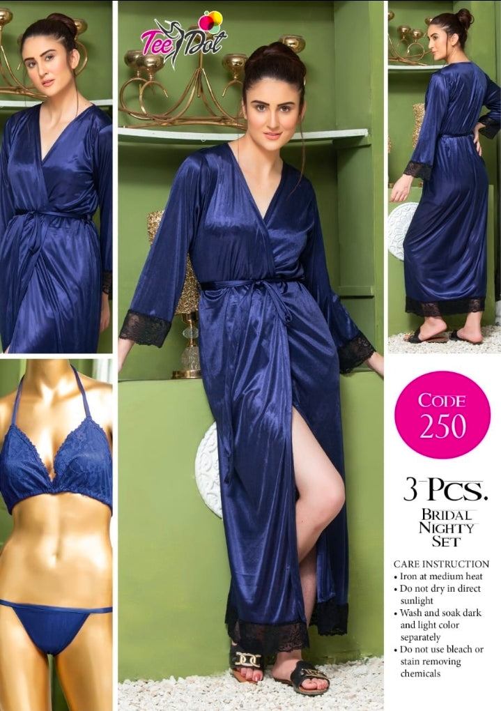 3 PC Gown+Bikni Set.