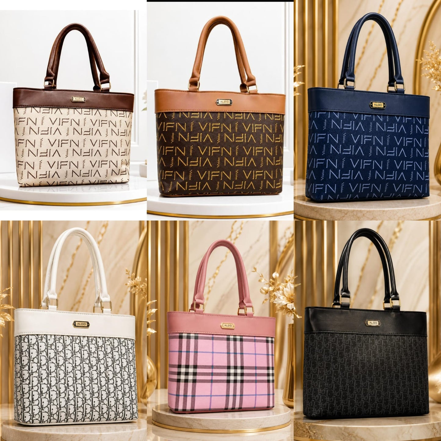 Luxury Signature Print Handbag – Premium Daily Carry