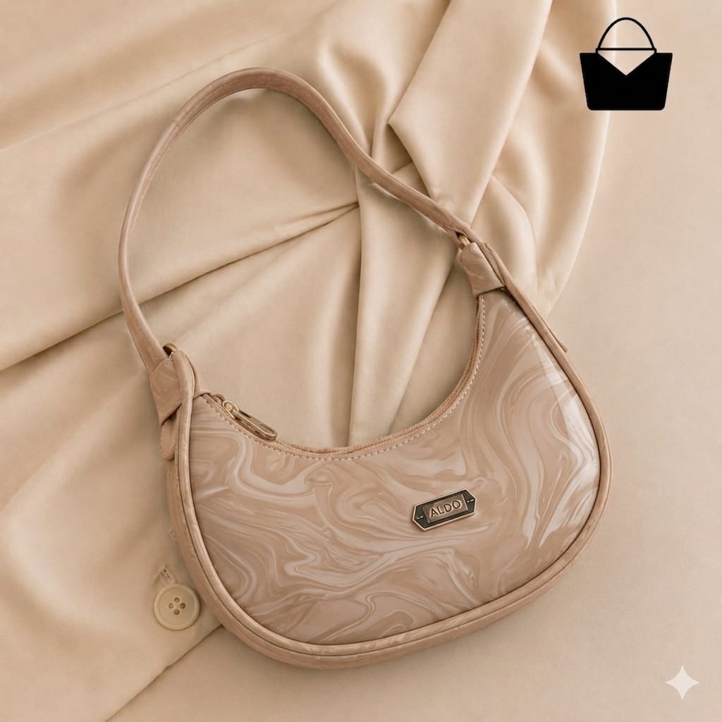 Glossy Marble Texture Shoulder Bag – Cute, Classy & Premium
