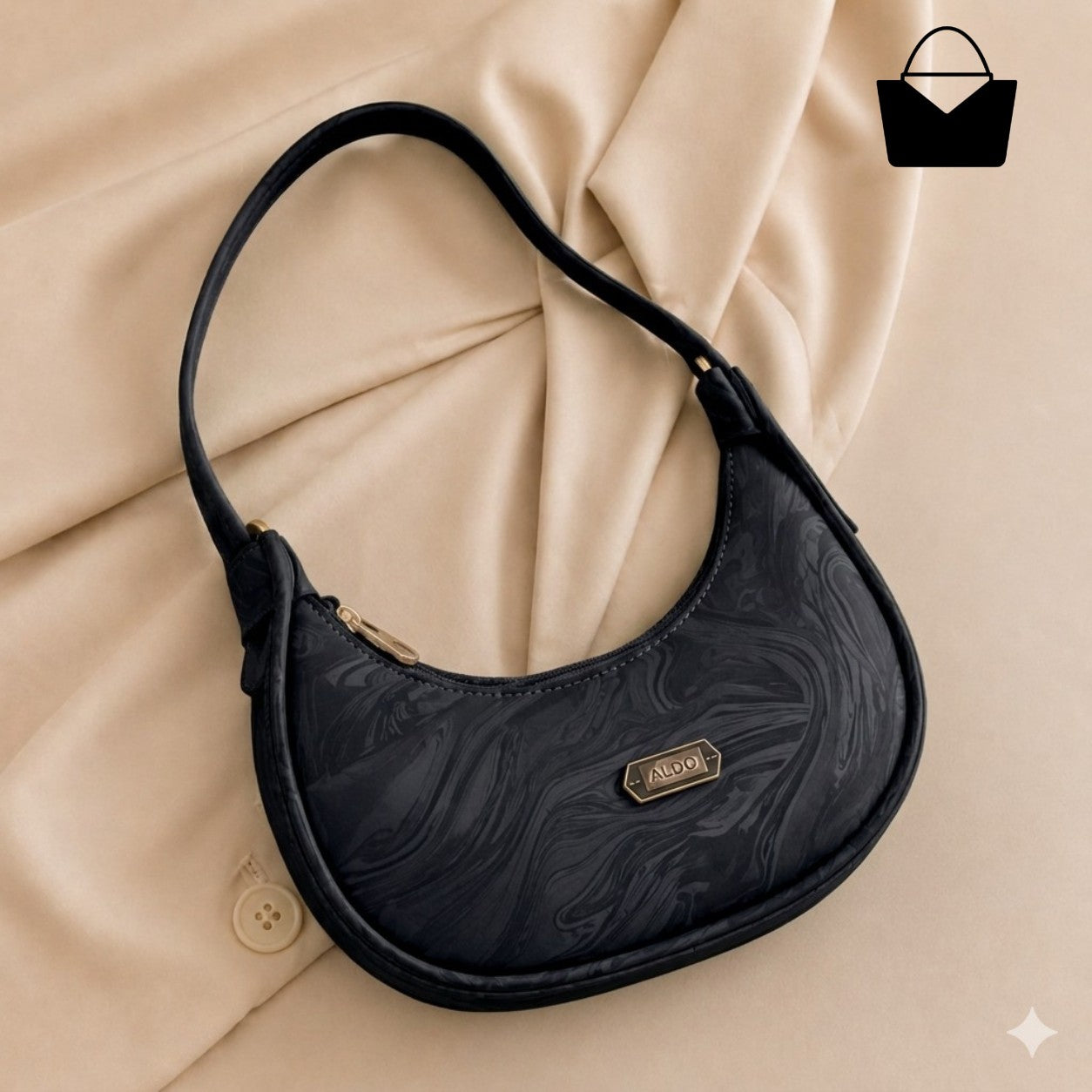 Glossy Marble Texture Shoulder Bag – Cute, Classy & Premium