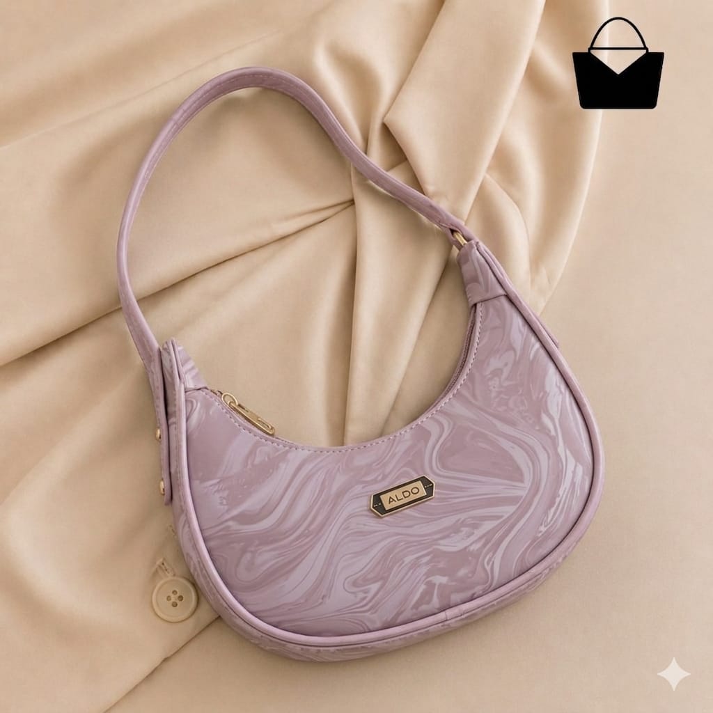 Glossy Marble Texture Shoulder Bag – Cute, Classy & Premium