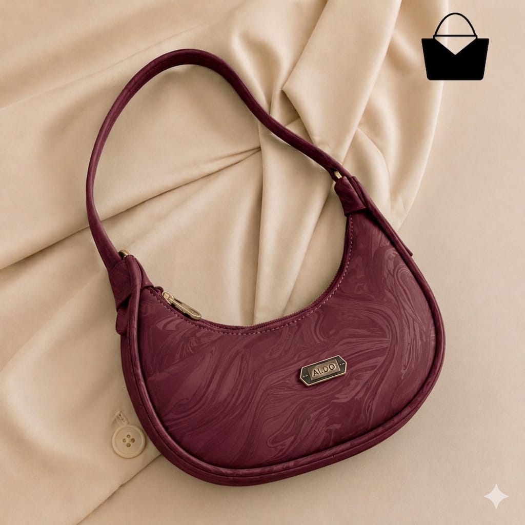 Glossy Marble Texture Shoulder Bag – Cute, Classy & Premium