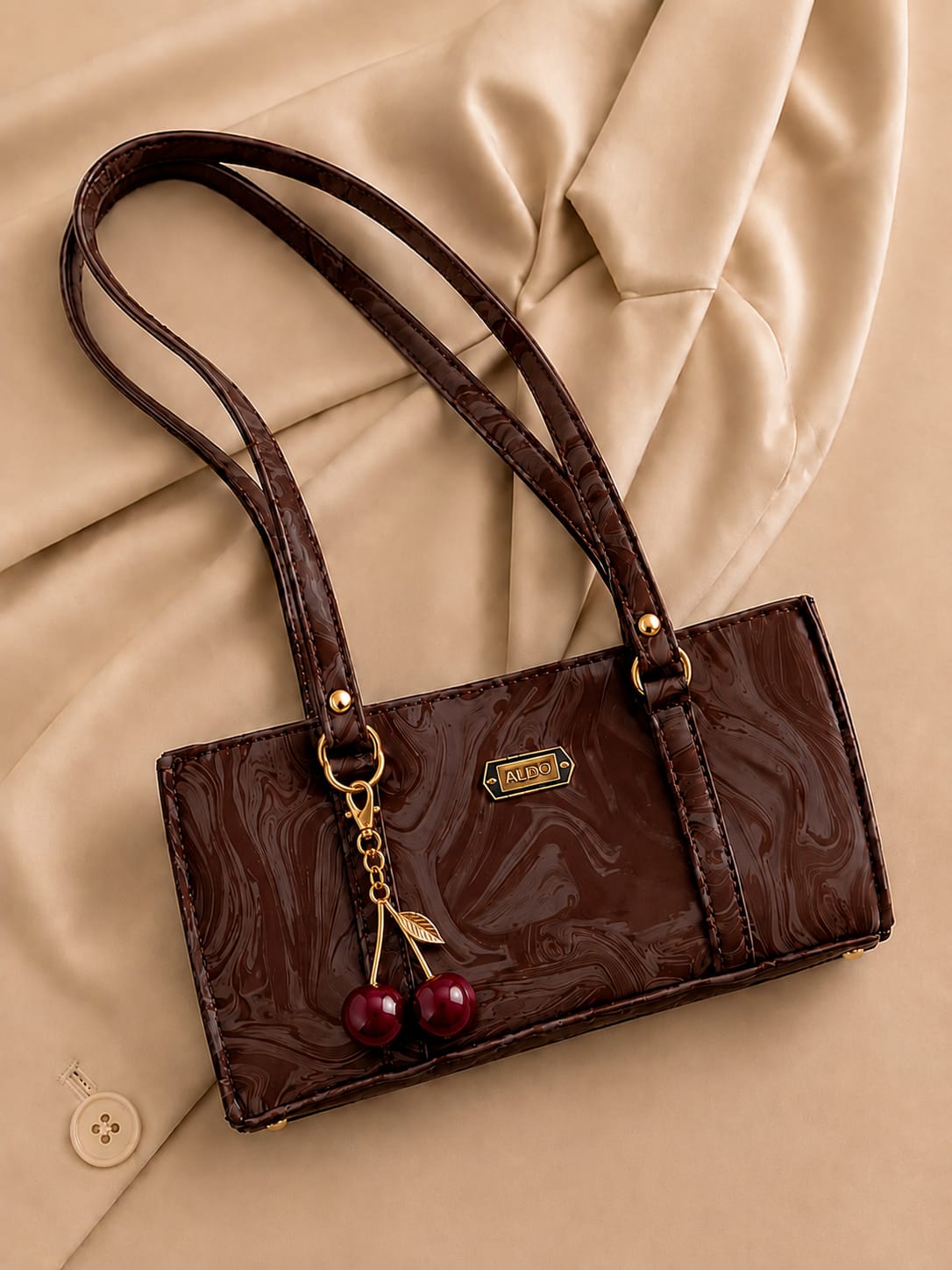 Premium Marble Style Leather Handbag