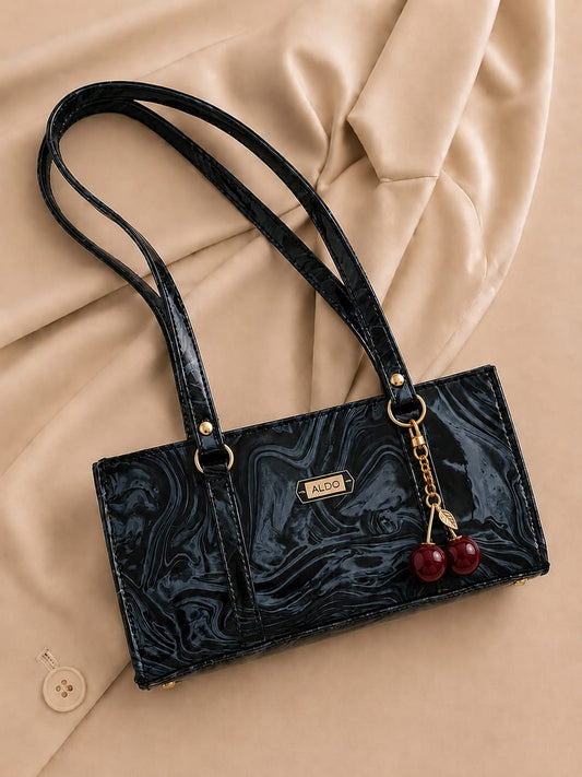 Premium Marble Style Leather Handbag