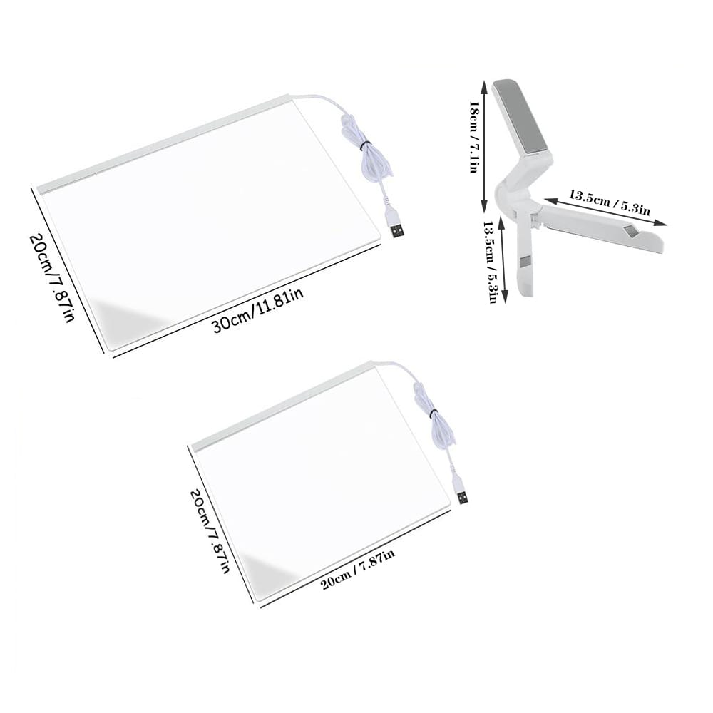 Acrylic Luminescent Lamp Big Size 20x20 for Kids Drawing Board | LED Reusable Writing & Doodle Light Board