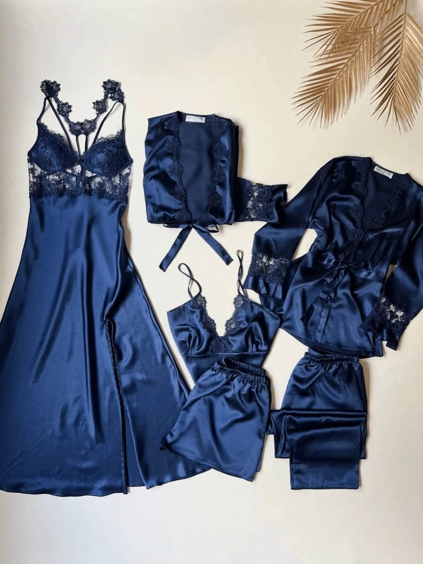 Luxury Satin 6-Piece Nightwear Set