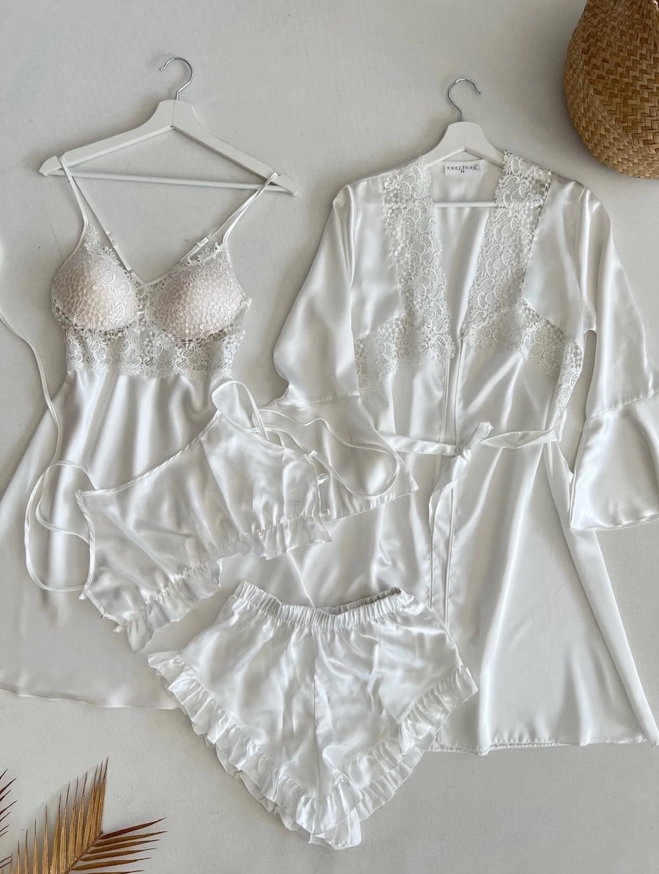 Premium 4-Piece Satin Nightwear & Loungewear Set