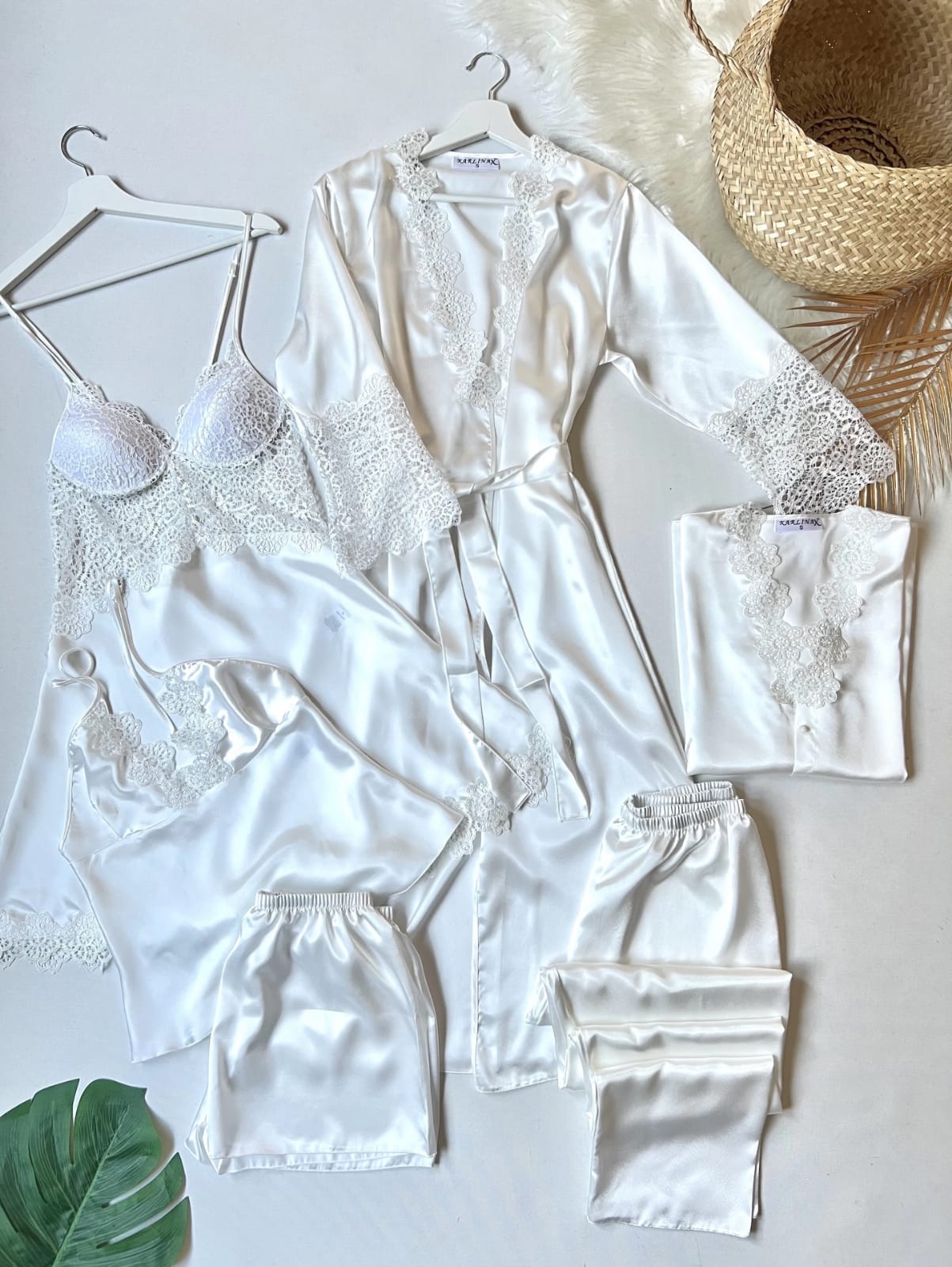 Luxury 6-Piece Satin Nightwear & Bridal Set
