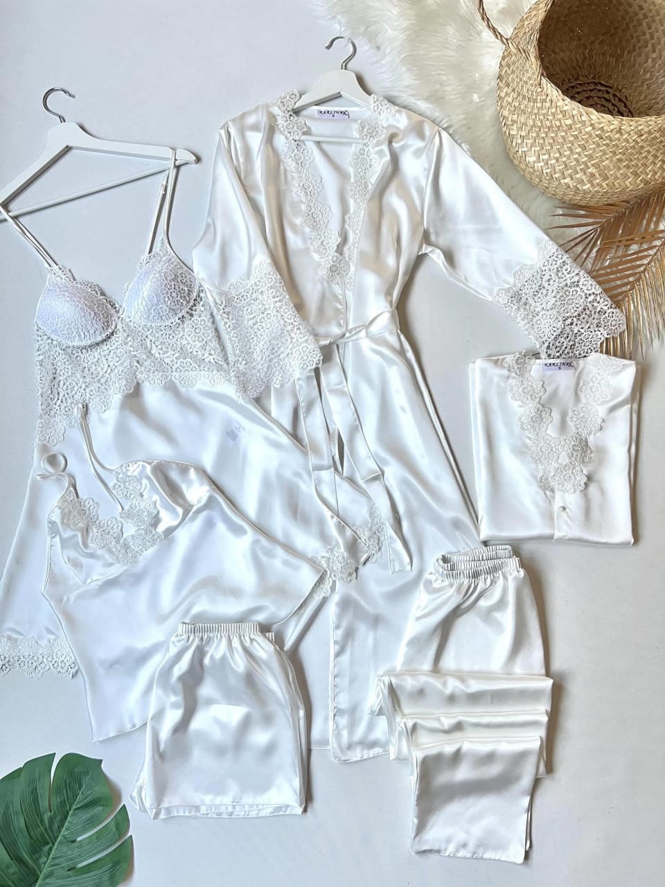 Luxury 6-Piece Satin Nightwear & Bridal Set