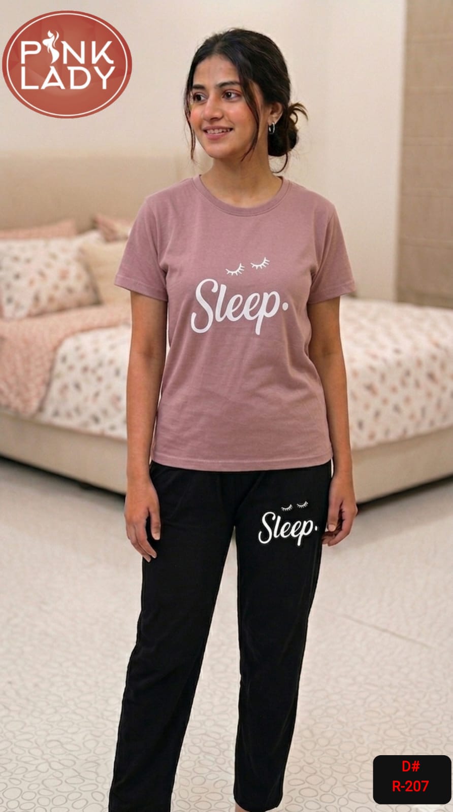 "Sleep." Printed Night Suit – Comfort Meets Style