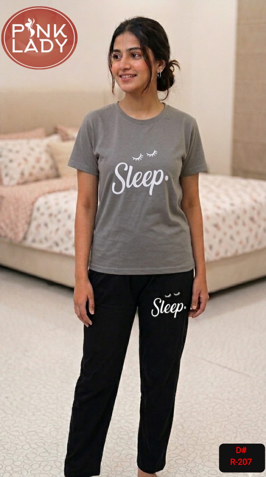 "Sleep." Printed Night Suit – Comfort Meets Style