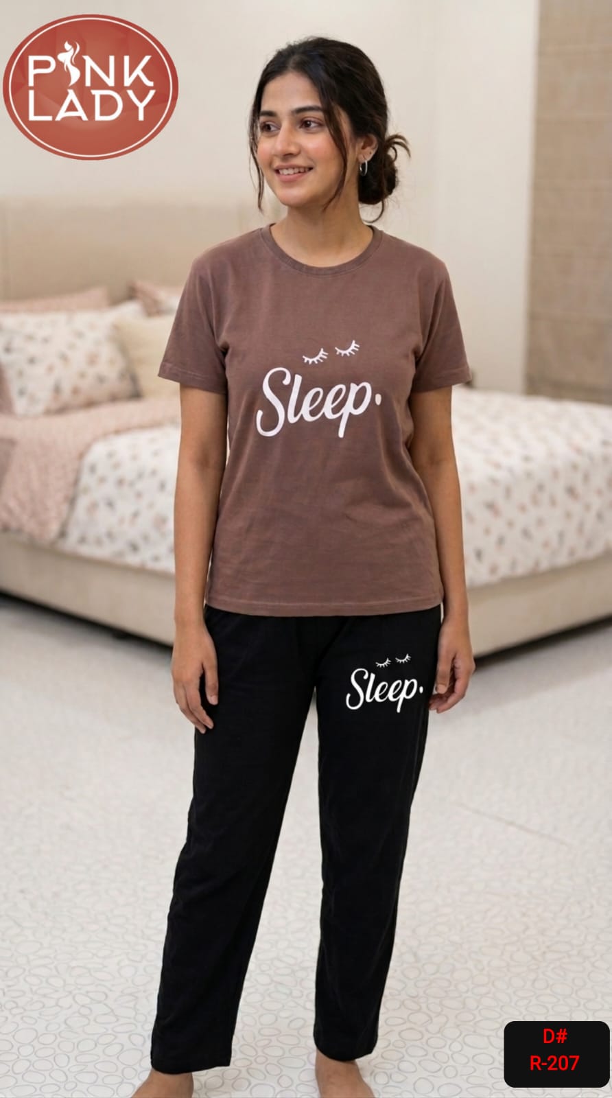"Sleep." Printed Night Suit – Comfort Meets Style