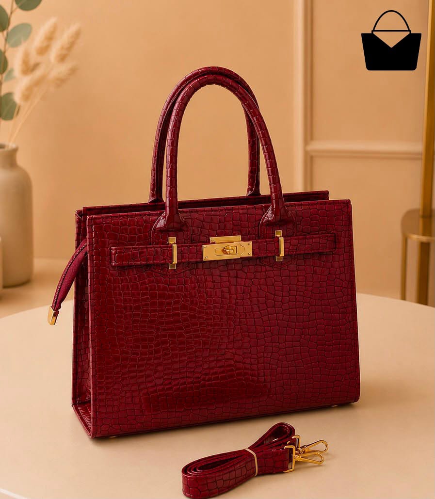 Elegant Croc Texture Handbag – Luxury Style for Every Occasion
