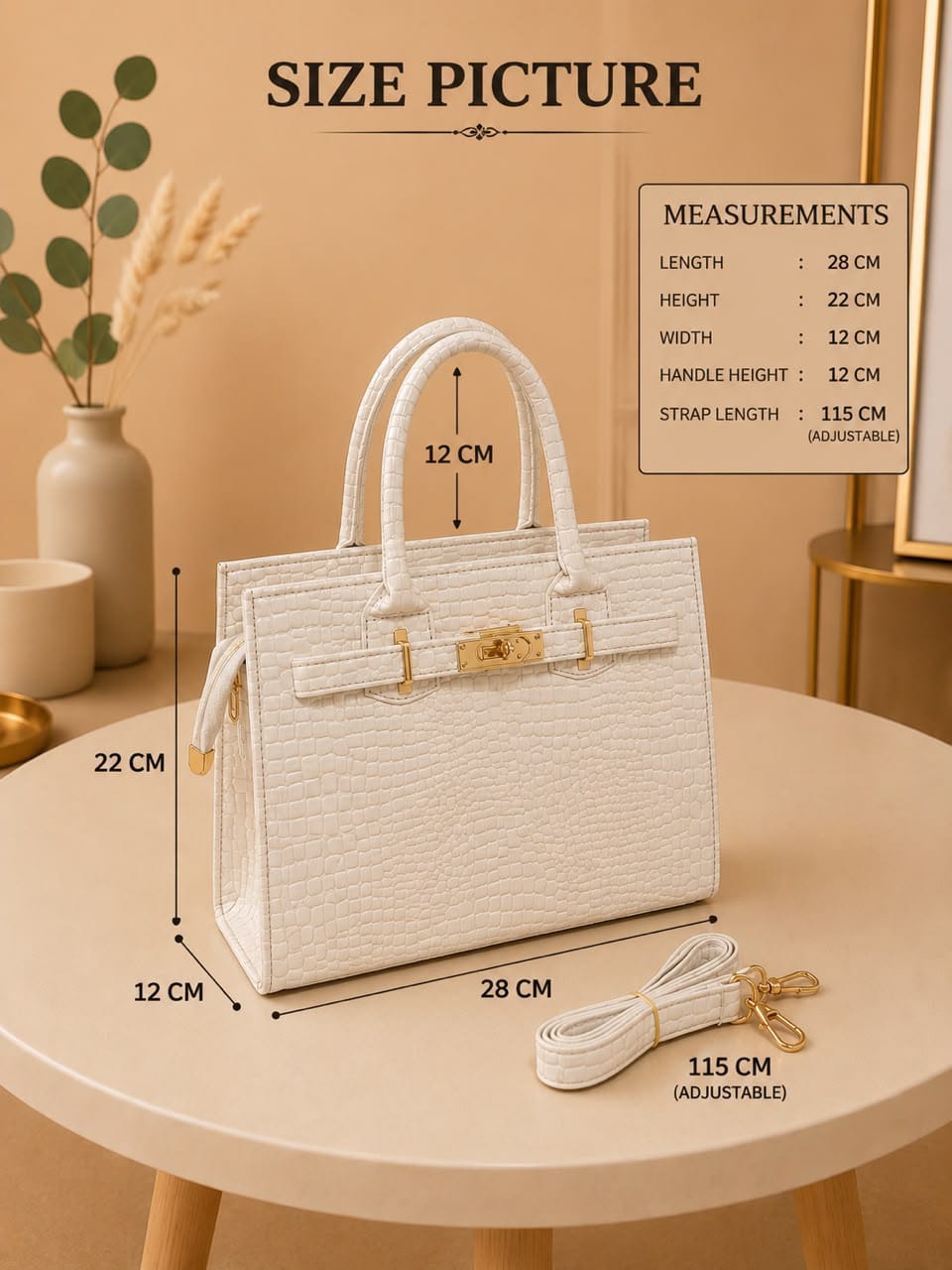 Elegant Croc Texture Handbag – Luxury Style for Every Occasion