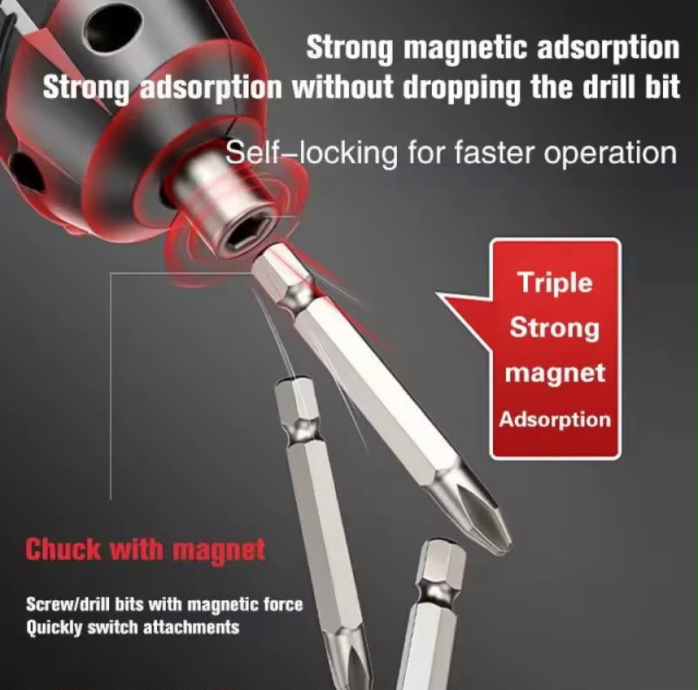 Rechargeable Cordless Screwdriver Tool Set, Mini Household Screwdriver, Multifunctional Lightweight Electric Drill