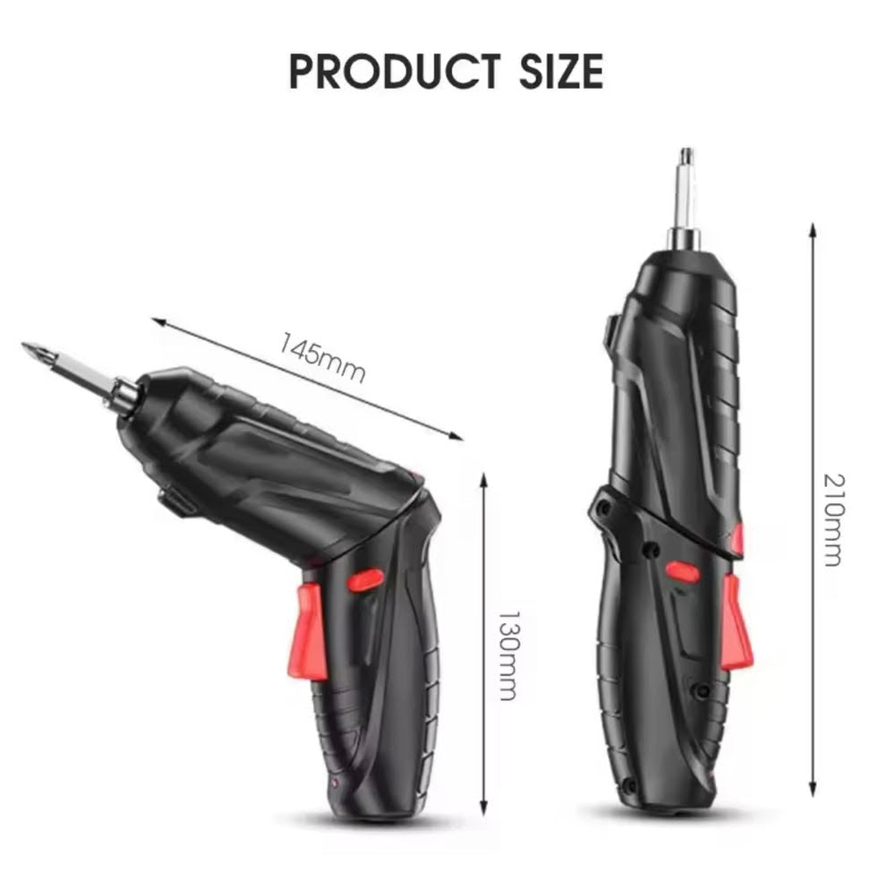 Rechargeable Cordless Screwdriver Tool Set, Mini Household Screwdriver, Multifunctional Lightweight Electric Drill