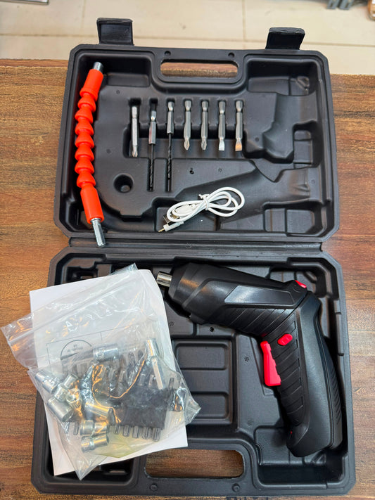 Rechargeable Cordless Screwdriver Tool Set, Mini Household Screwdriver, Multifunctional Lightweight Electric Drill