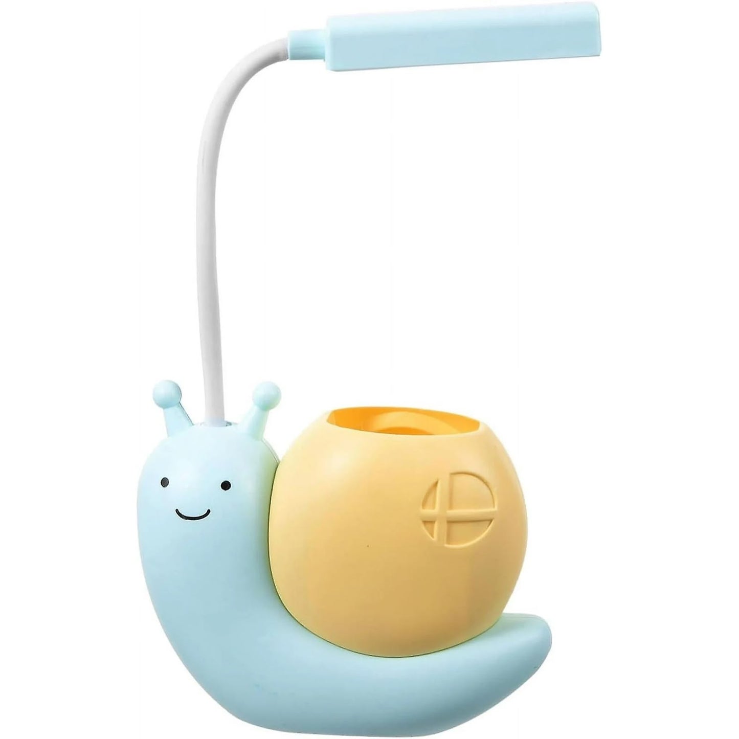 Cute Snail LED Desk Lamp with Pen Holder & 360° Flexible Gooseneck