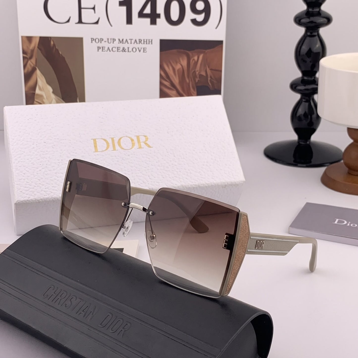 Style Oversized Square Rimless Sunglasses