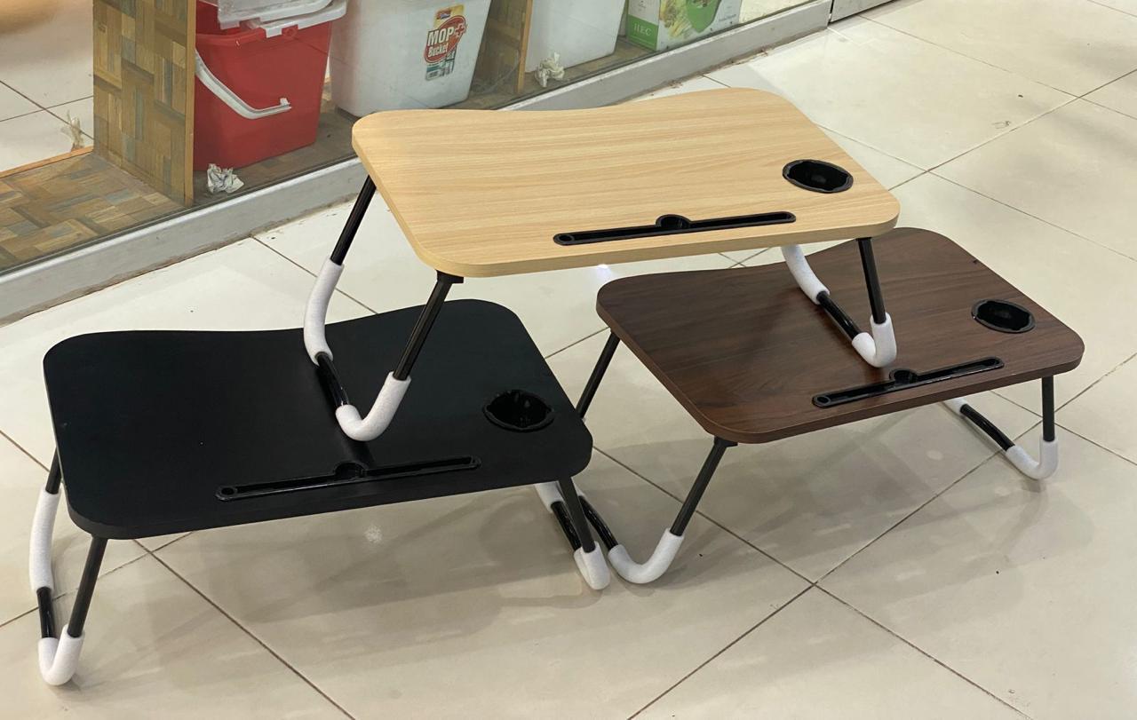 Multi-Purpose Foldable Laptop Desk with Cup & Tablet Holder