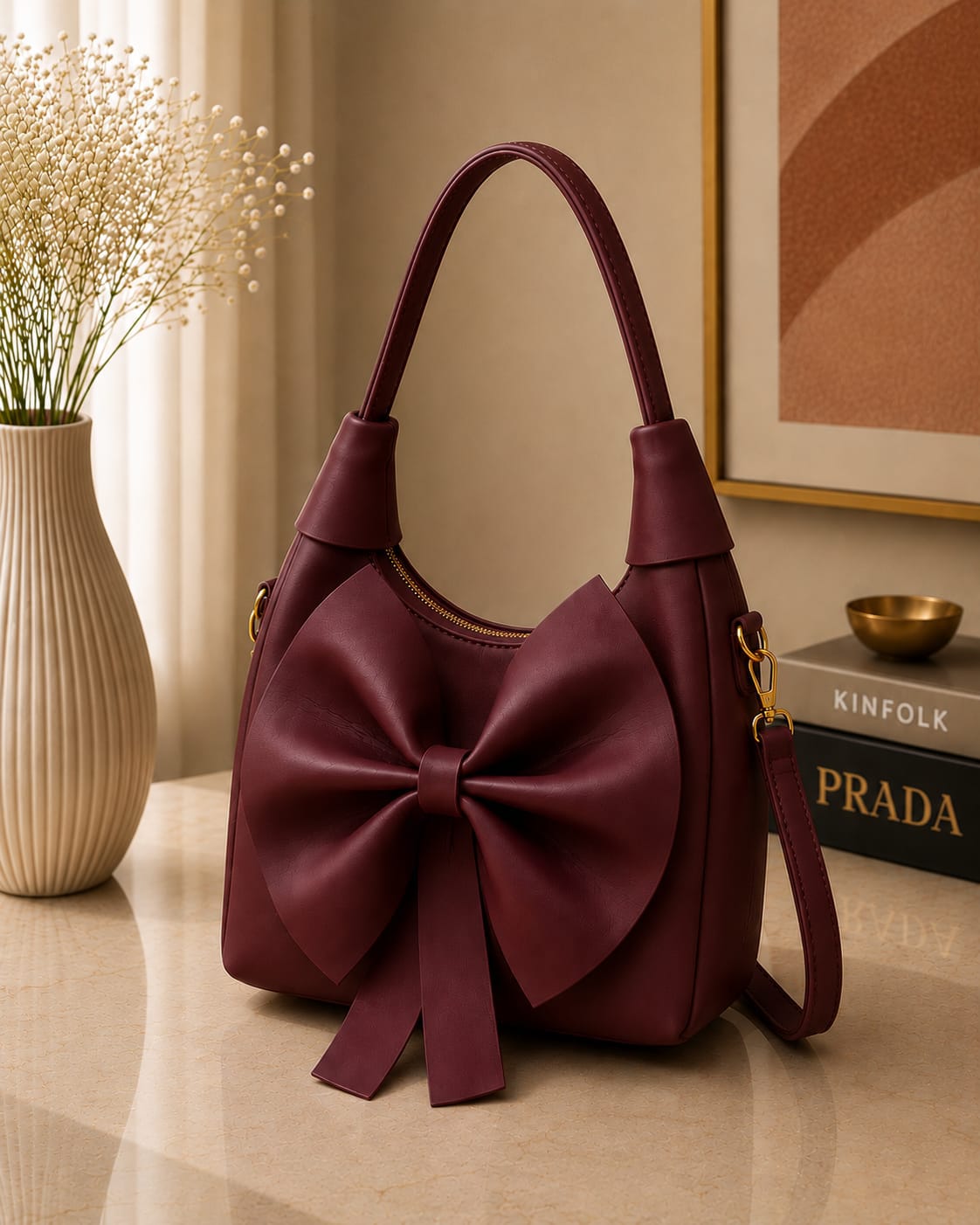 Elegant Bow Design Ladies Handbag