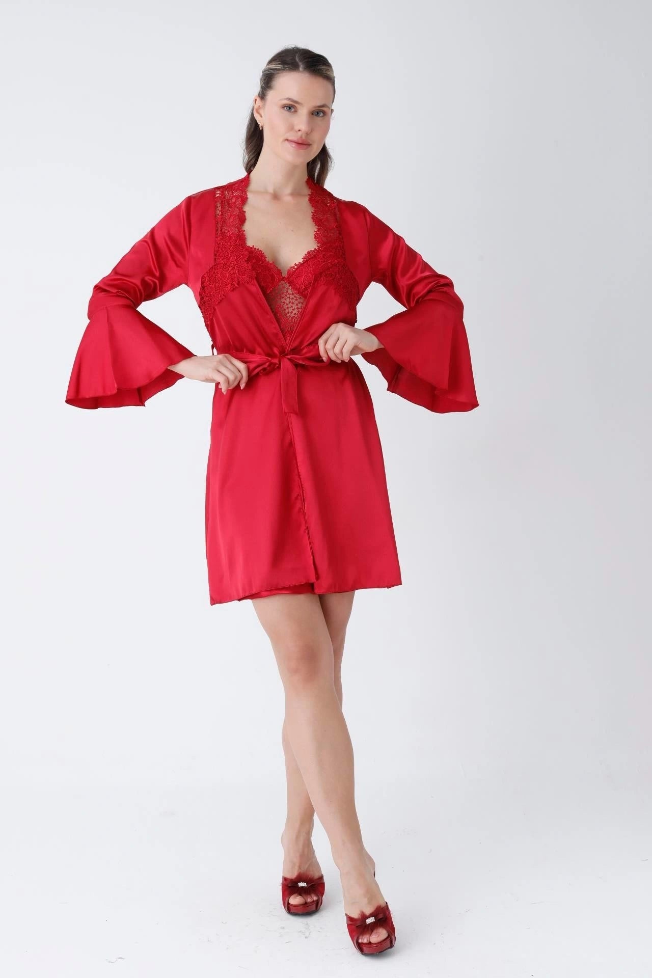 Premium 4-Piece Satin Nightwear & Loungewear Set