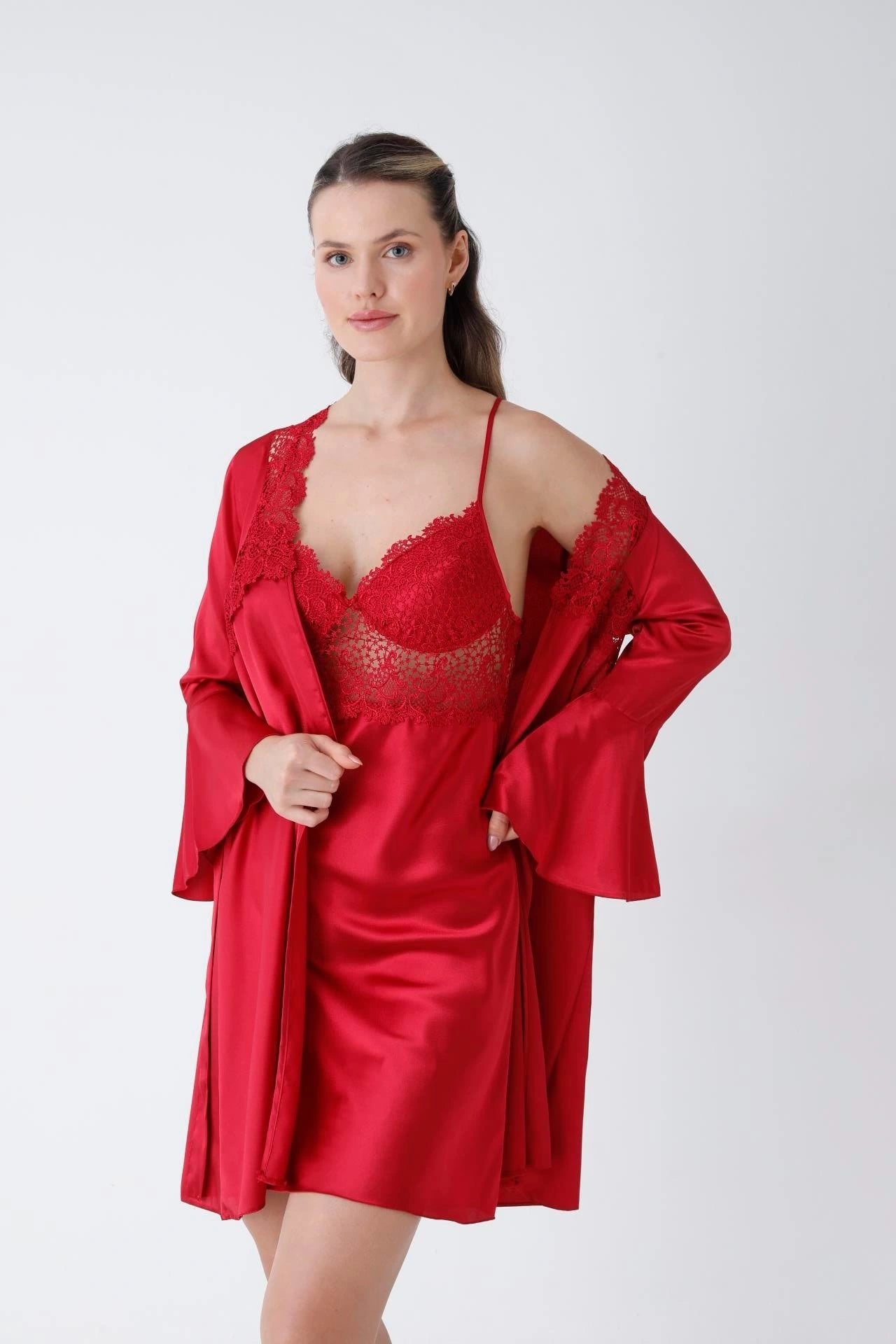 Premium 4-Piece Satin Nightwear & Loungewear Set