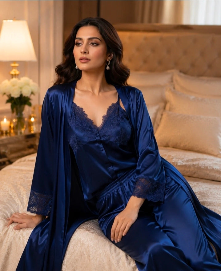6 Piece Luxury Silk Nightwear Set